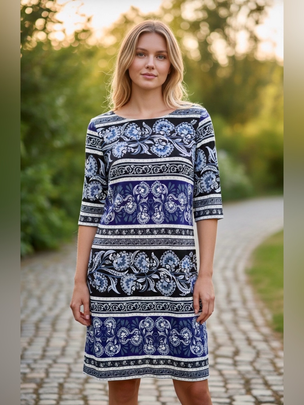 Eliza J Sleeveless Print Shift Floral Dress Size 8